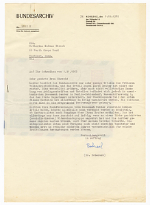 Correspondence between Catherine Hirsch and Foreign Service of the United States, August-December 1962