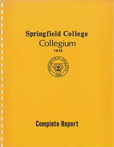 1970 Springfield College Collegium Complete Report (August 31,1970)