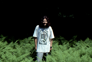 Hayscented Fern Study. 14. Andrew Werbrock (Class of 2000) in hay-scented fern patch in Permanent plot near Taconic Range ridge.