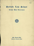 1922 Suffolk University Law School class day program