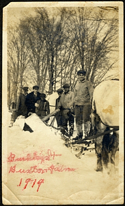 Men at Buxton Farms: "Bulkley St., Buxton Farms 1919"