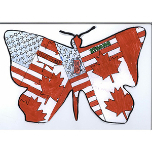 "Butterfly of Boston" made by student at Willow Way Public School (Ontario, Canada)