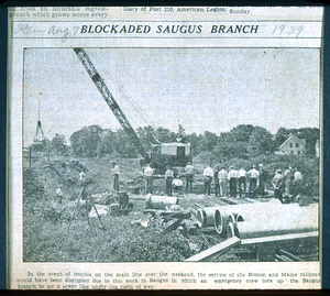 Blockaded Saugus Branch, Aug 7, 1939