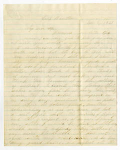 Correspondence by Leander Gage King from Camp Hamilton, 1861 December