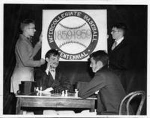 Chess game at Centennial Baseball Game, 1959