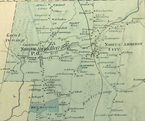 Map of North Amherst, 1873