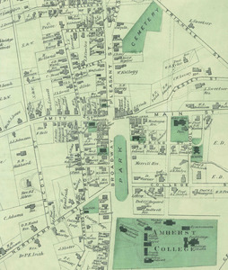Map of Amherst center, 1873