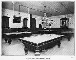 Billiard hall at the Amherst House