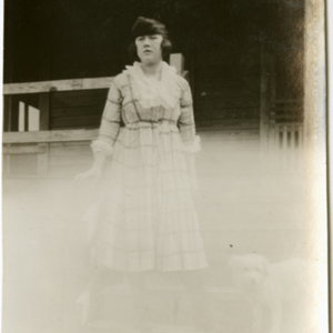 Camp MacArthur - Waco, Texas - World War I - A woman and a dog