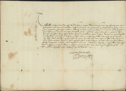 Letter from Henry VIII to Marie, Empress of Austria, 1543 November 24