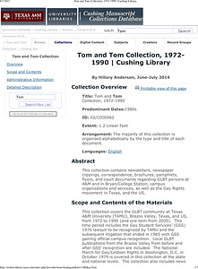 Tom and Tom Collection, 1972-1990