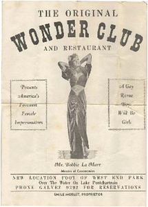 The Original Wonder Club and Restaurant Presents America's Foremost Female Impersonators, A Gay Revue: Boys Will Be Girls