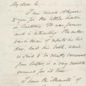 Letter from Oliver Wendell Holmes to John Samuel Whiting