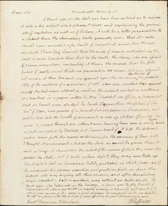 Letters from Thomas Jefferson to Benjamin Waterhouse