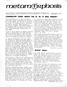 Metamorphosis Vol. 3, No. 6 (December 1984)