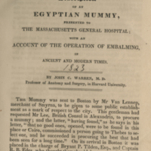 Description of an Egyptian Mummy