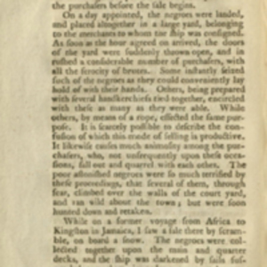 An account of the slave trade on the coast of Africa by Alexander Falconbridge. London : Printed by J. Phillips, 1788. Page 034-035.