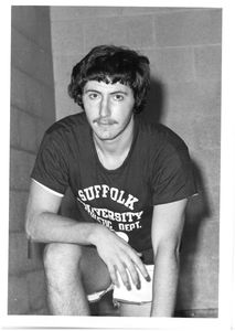 Suffolk University men's basketball player Chris Tsiotos, 1977