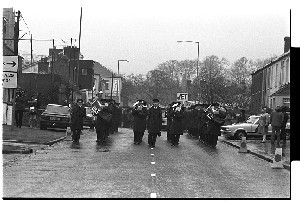 Funeral of an RUC officer murdered by the PIRA, Castlewellan, Co. Down