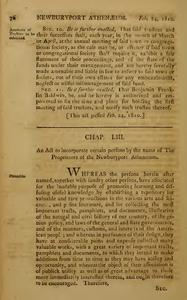 1809 Chap. 0054. An Act To Incorporate Certain Persons By The Name Of The Proprietors Of The Newburyport Athenaeum.