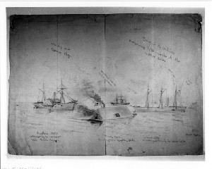 Attack of Rebel Rams from Charleston Harbor on Blockading Fleet