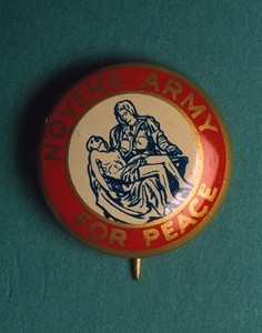 Novena Army for Peace pinback button