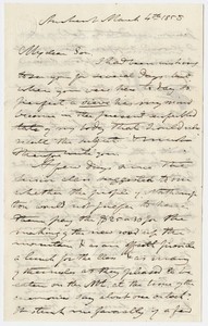 Edward Hitchcock letter to Edward Hitchcock, Jr., 1858 March 4
