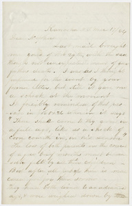 Bela White letter to Edward Hitchcock, Jr., 1864 March 19