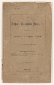 The Amherst collegiate magazine, 1854 November