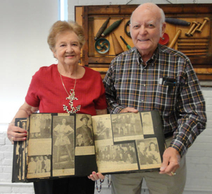 Carole Ceuleut and Roy Aubut at the Lowell Mass. Memories Road Show