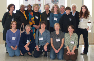 Volunteers and staff at the Boston Public Housing Mass. Memories Road Show