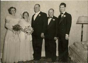 Wedding party photo of Uncle Bob and Aunt Margaret
