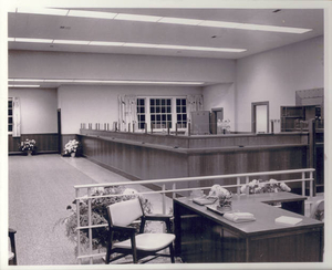 Interior of Stoneham Savings Bank--late 1960s/early 1970s