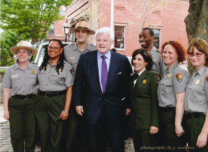 Senator Edward Kennedy at opening of Corson Maritime Learning Center