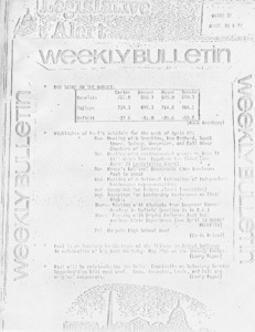 Legislative Alert: weekly bulletin, weeks of April 20 and 27