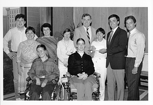 Mayor Raymond Flynn with group from Charlestown