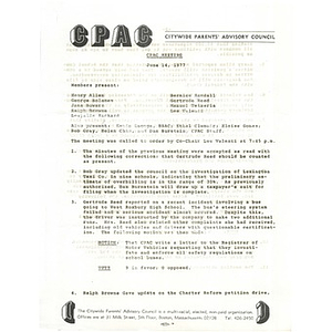 CPAC meeting June 14, 1977.
