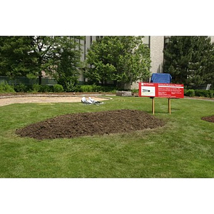 The site of the future Veterans Memorial at the groundbreaking ceremony