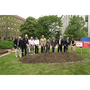 Eleven people break ground for the Veterans Memorial