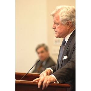 Senator Kennedy speaks at press conference on student financial aid cuts