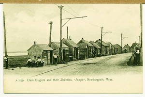 Clam diggers and their shanties, "Joppa", Newburyport, Mass.