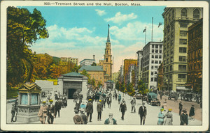 Tremont St. and the Mall, Boston, Mass.