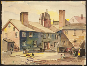 Rear view of the Wells House, 117-121 Salem Street, corner of Elmer Place, Boston, Mass., July 1934