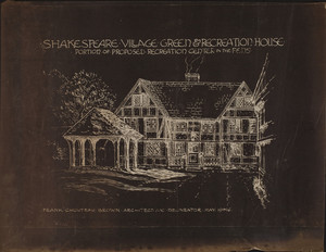 Shakespeare Village Green & Recreation House, Portion of Proposed Recreation Center in the Fens, 1916