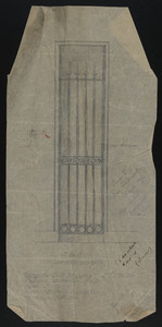 Design for Grille for Sidelights of Entrance, House at 163 Marlborough St. for Mrs. Endicott, undated