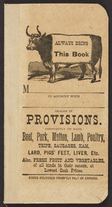 Account book for a provisions dealer, location unknown, undated