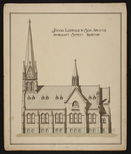 Side elevation of unidentified church, undated
