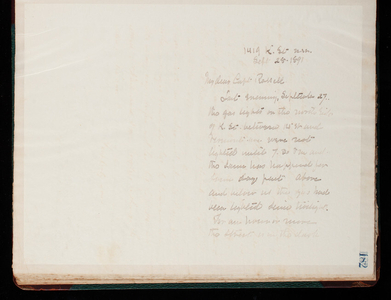 Thomas Lincoln Casey Letterbook (1888-1895), Thomas Lincoln Casey to Captain Russell, July 28, 1891
