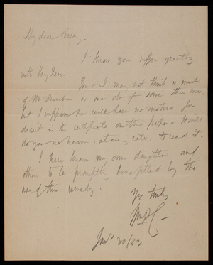 [William P. Craighill] to Thomas Lincoln Casey, January 30, 1883