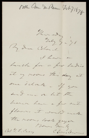 Attorney General to Thomas Lincoln Casey, February 7, 1878